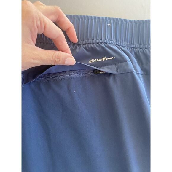 Eddie Bauer Womens XL Pull On Elastic Waist Stretch Outdoor Pants Blue - Picture 11 of 12